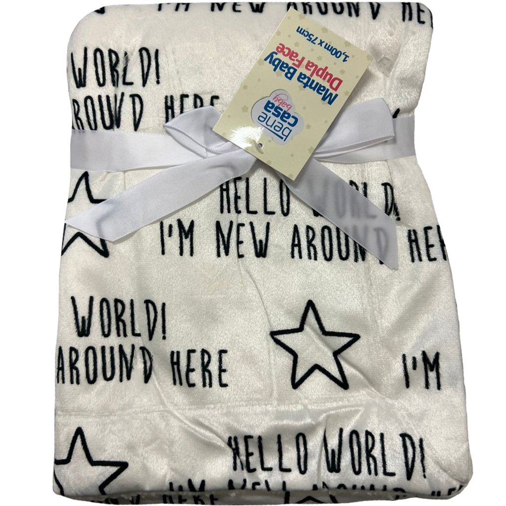 Manta Bebê Dupla Face Oportunity Sherpa e Flannel Fleece 100x75