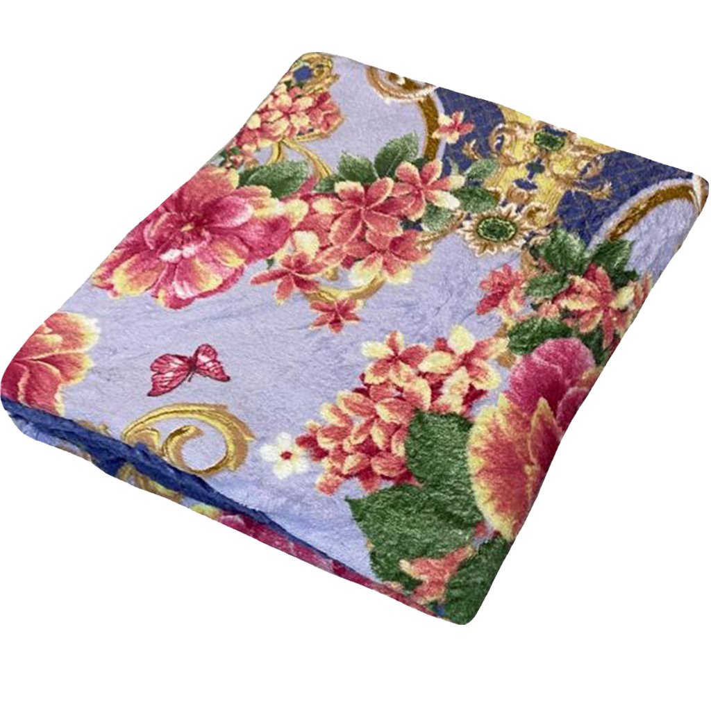 Manta Casal Microfibra Colors Estampada 180x200cm Azul/Arabesco
