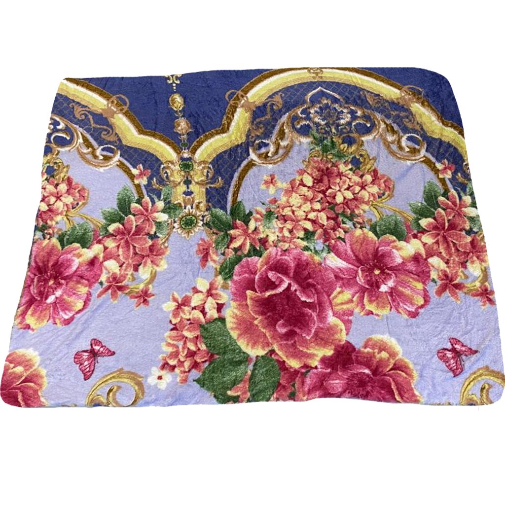 Manta Casal Microfibra Colors Estampada 180x200cm Azul/Arabesco