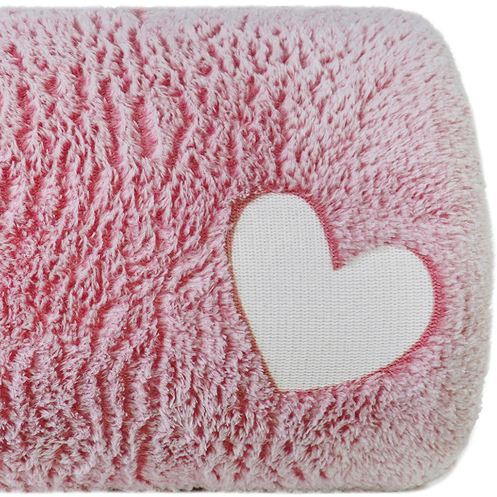 Manta Solteiro Brilha no Escuro New 150x220cm Rosa Coração