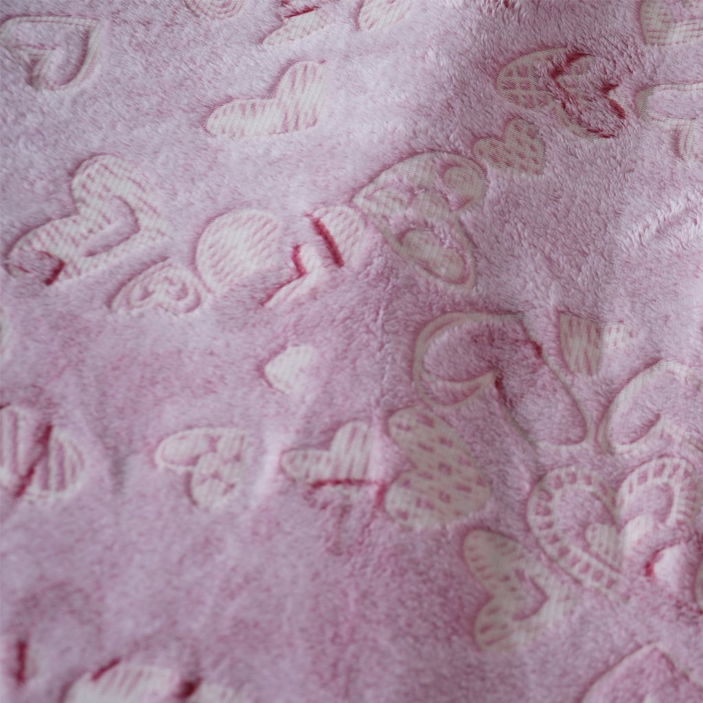 Manta Solteiro Candy Brilha no Escuro 150x220 Super Macia Coração Rosa