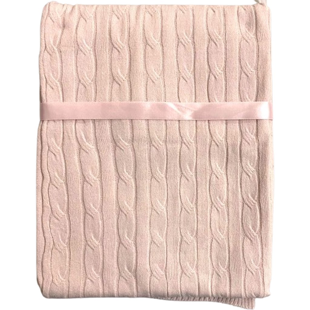 Manta Tricot Bebê 75x100 Super Macia Rosa