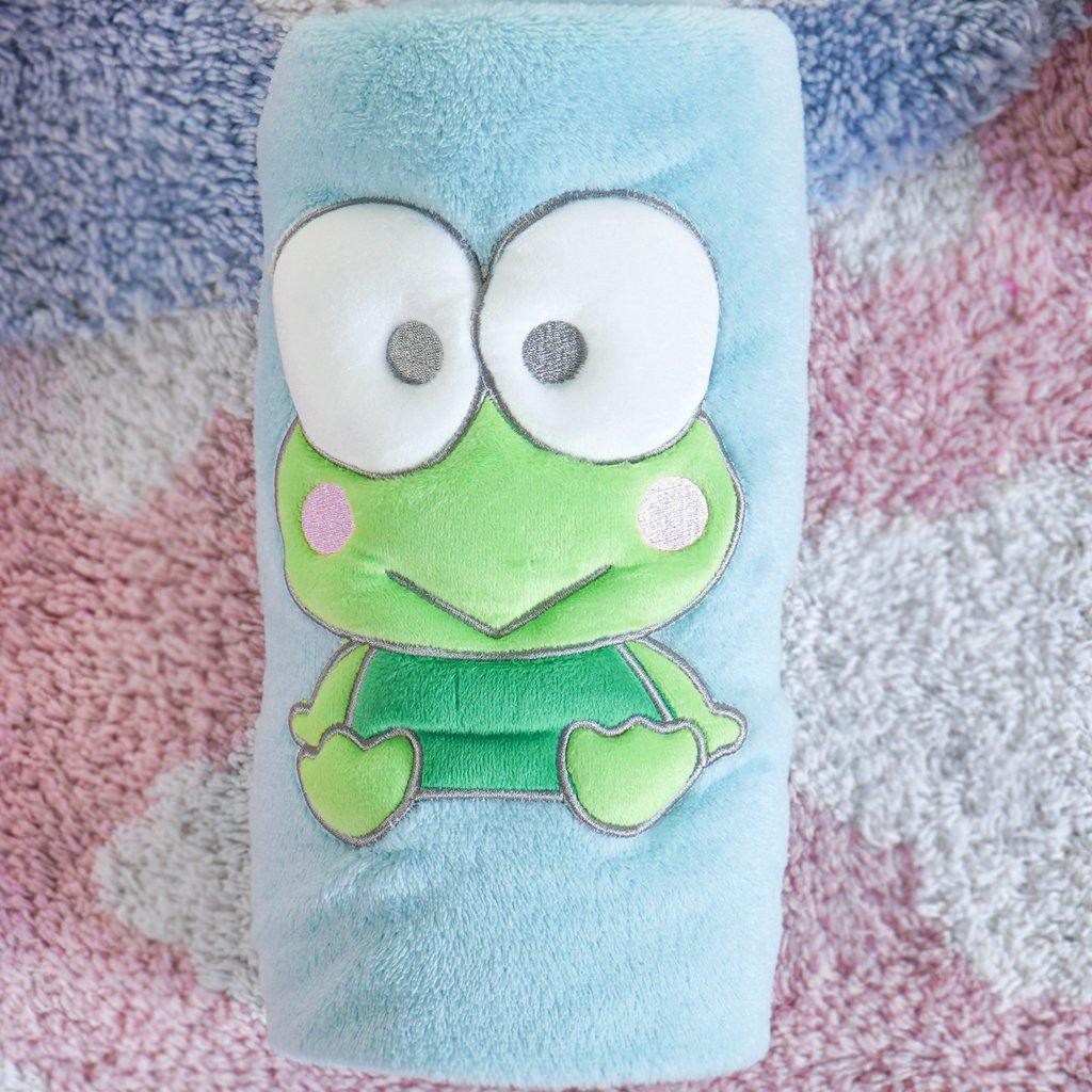 Manta com Aplique Flannel Fleece Turma da Hello Kitty 100x75 Keroppi