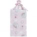 Manta com Naninha Flannel Estampada para Bebê 75x100 Rosa Urso
