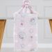 Manta com Naninha Flannel Estampada para Bebê 75x100 Rosa Urso