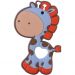 Mordedor Girafa Funny para Bebê de Silicone 7,03x6,55x0,83cm Azul