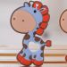 Mordedor Girafa Funny para Bebê de Silicone 7,03x6,55x0,83cm Azul
