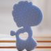 Mordedor Girafa Funny para Bebê de Silicone 7,03x6,55x0,83cm Azul