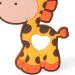 Mordedor Girafa Funny para Bebê de Silicone 7,03x6,55x0,83cm Laranja