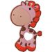 Mordedor Girafa Funny para Bebê de Silicone 7,03x6,55x0,83cm Rosa