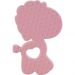 Mordedor Girafa Funny para Bebê de Silicone 7,03x6,55x0,83cm Rosa