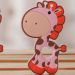 Mordedor Girafa Funny para Bebê de Silicone 7,03x6,55x0,83cm Rosa