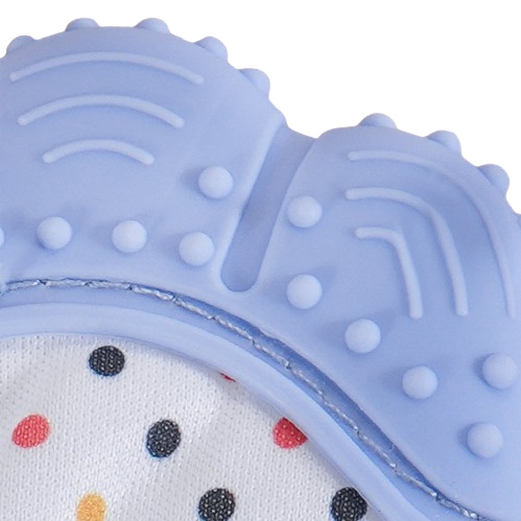 Mordedor Luvinha para Bebê Silicone e Poliéster Azul