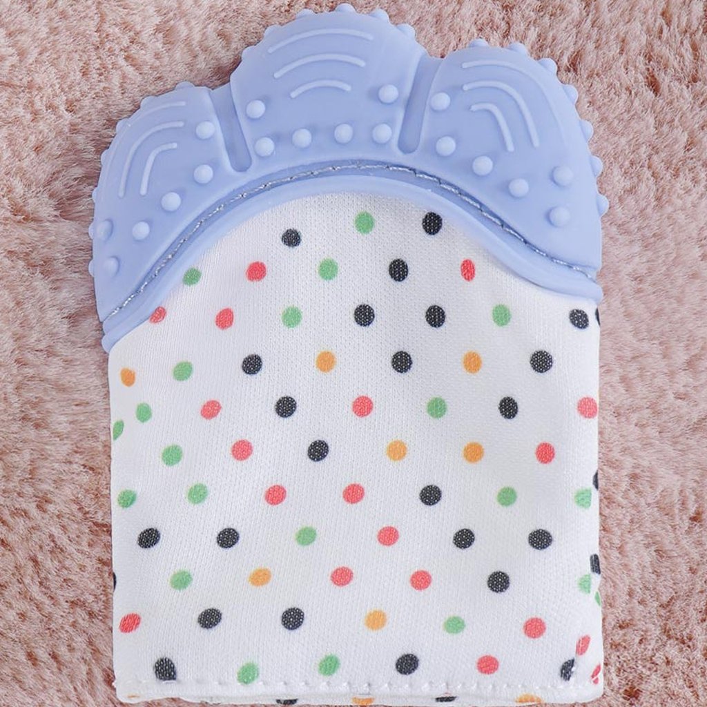 Mordedor Luvinha para Bebê Silicone e Poliéster Azul