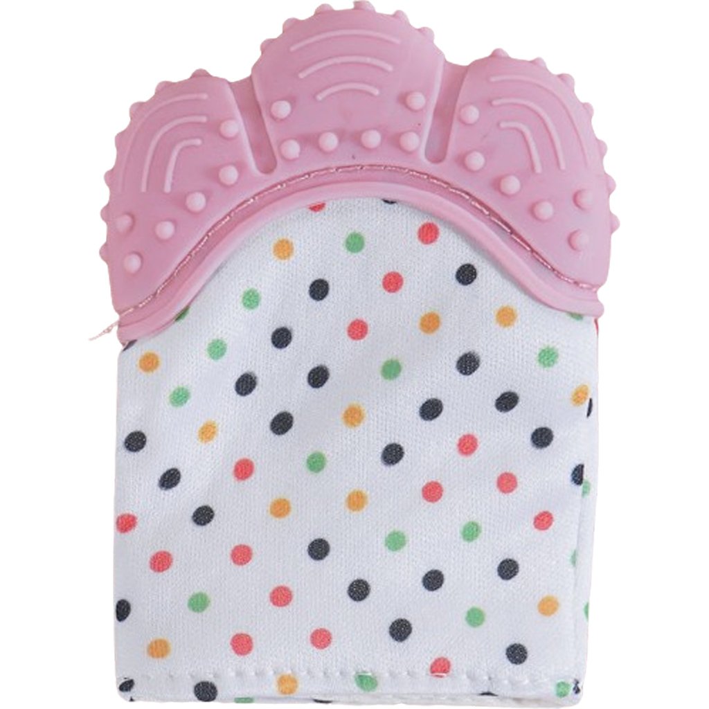 Mordedor Luvinha para Bebê Silicone e Poliéster Rosa