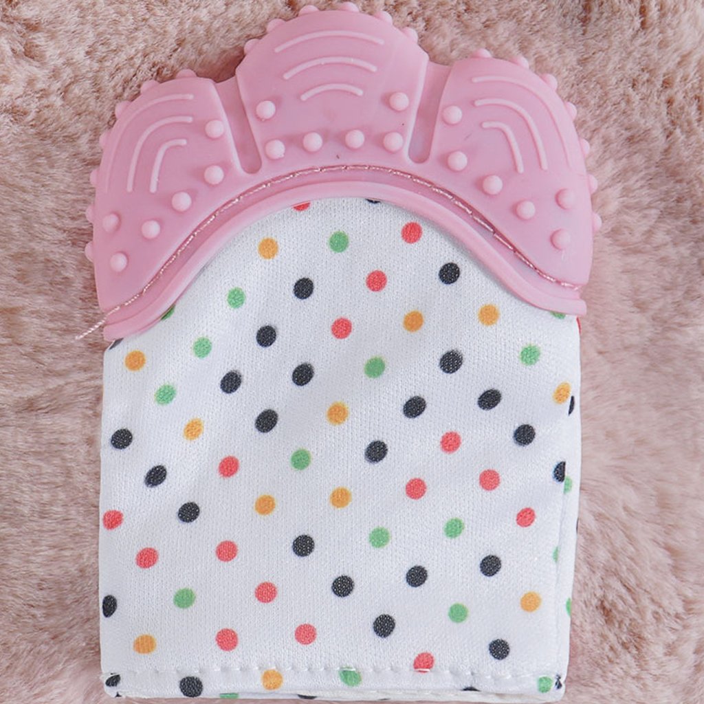 Mordedor Luvinha para Bebê Silicone e Poliéster Rosa