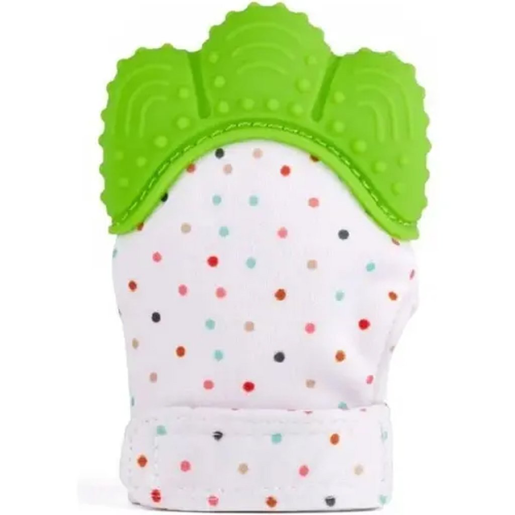 Mordedor Luvinha para Bebê Silicone e Poliéster Verde