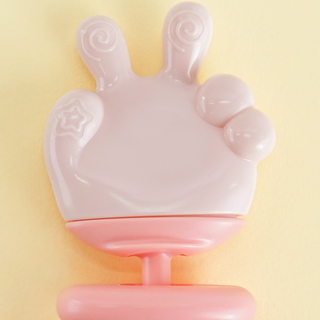 Mordedor Mãozinha de Silicone para Bebê 12x7,5cm Rosa