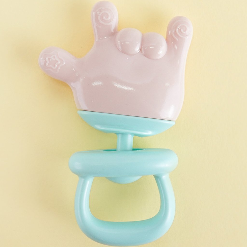 Mordedor Mãozinha de Silicone para Bebê 12x7,5cm Verde