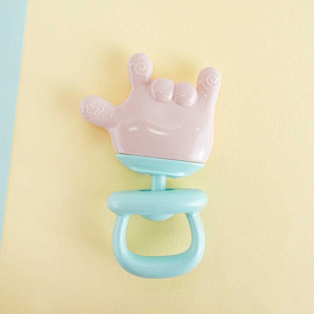 Mordedor Mãozinha de Silicone para Bebê 12x7,5cm Verde