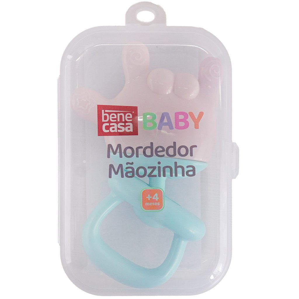 Mordedor Mãozinha de Silicone para Bebê 12x7,5cm Verde