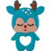 Mordedor Rena para Bebê de Silicone 8,89x6,69x0,75cm Azul Celeste