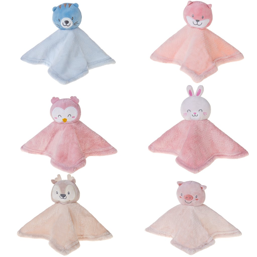 Naninha Baby Soft de Bichinhos para Bebê 27x27cm Guaxinim Cinza