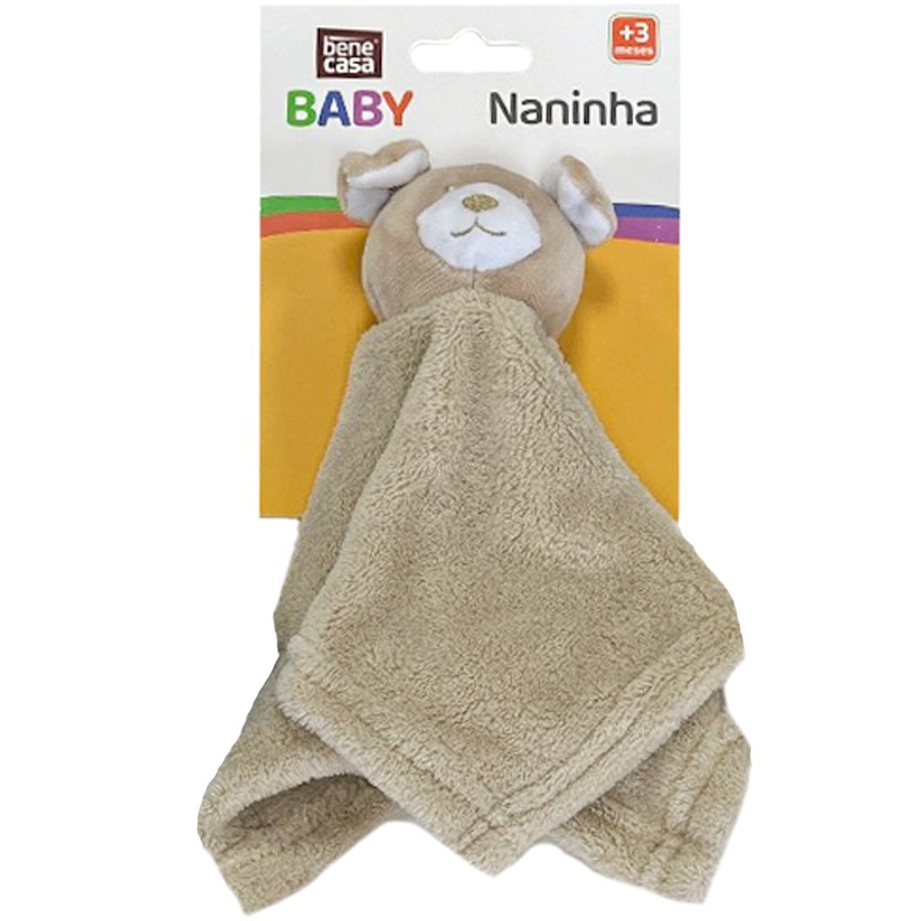 Naninha para Bebê Soninho Encantado 27x27cm Urso Marrom