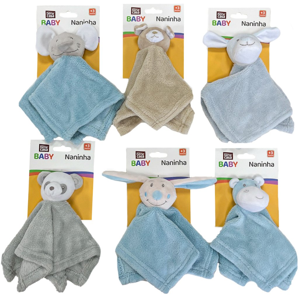 Naninha para Bebê Soninho Encantado 27x27cm Urso Marrom
