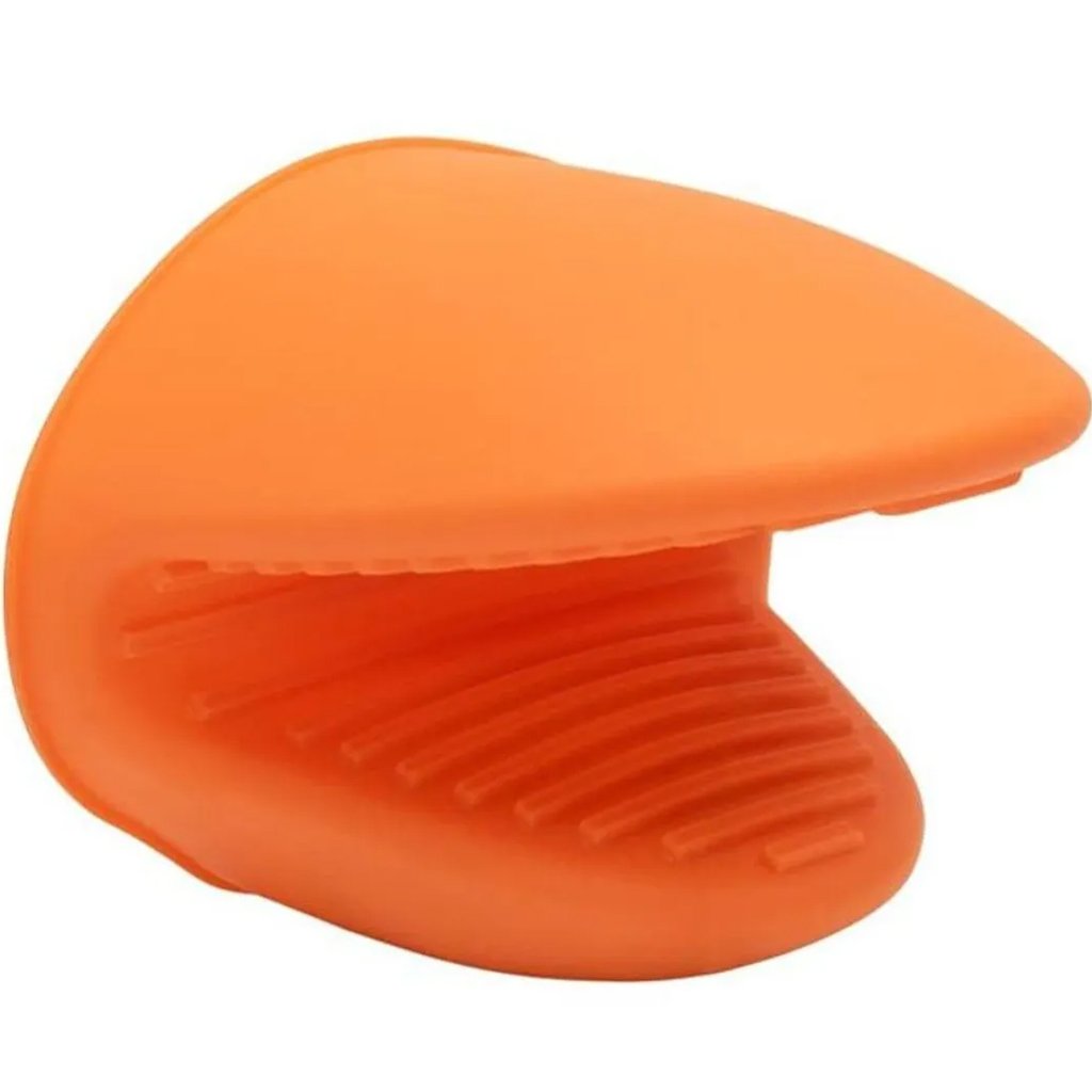 Par de Protetor de Dedos de Cozinha em Silicone Laranja