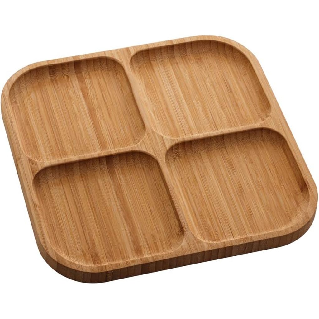 Petisqueira Quadrada Bambu Tábua de Frios 20x20x1,7cm