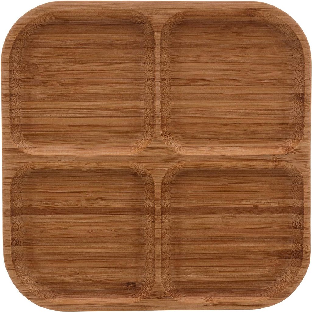Petisqueira Quadrada Bambu Tábua de Frios 20x20x1,7cm