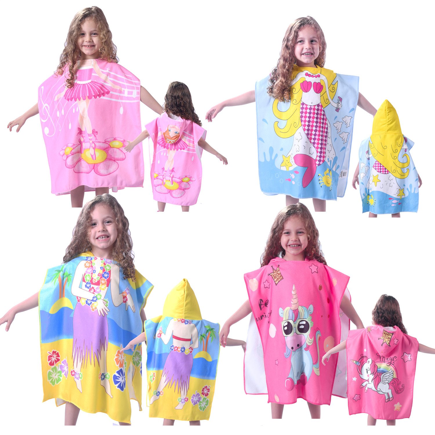 Poncho de Praia Kids com Capuz Kids Tubarão
