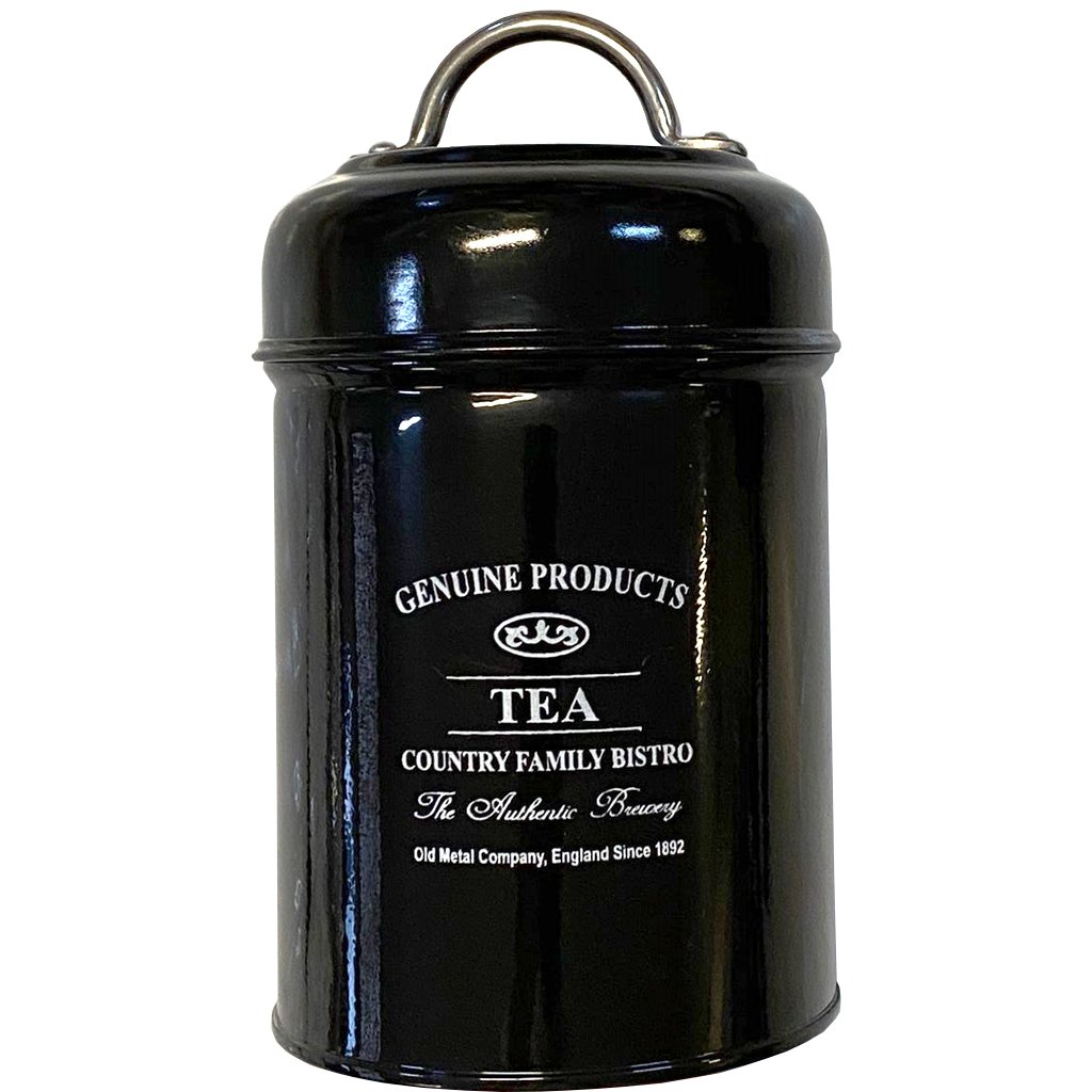 Pote Classic Black Chá Aço Esmaltado com Tampa 900ml Preto