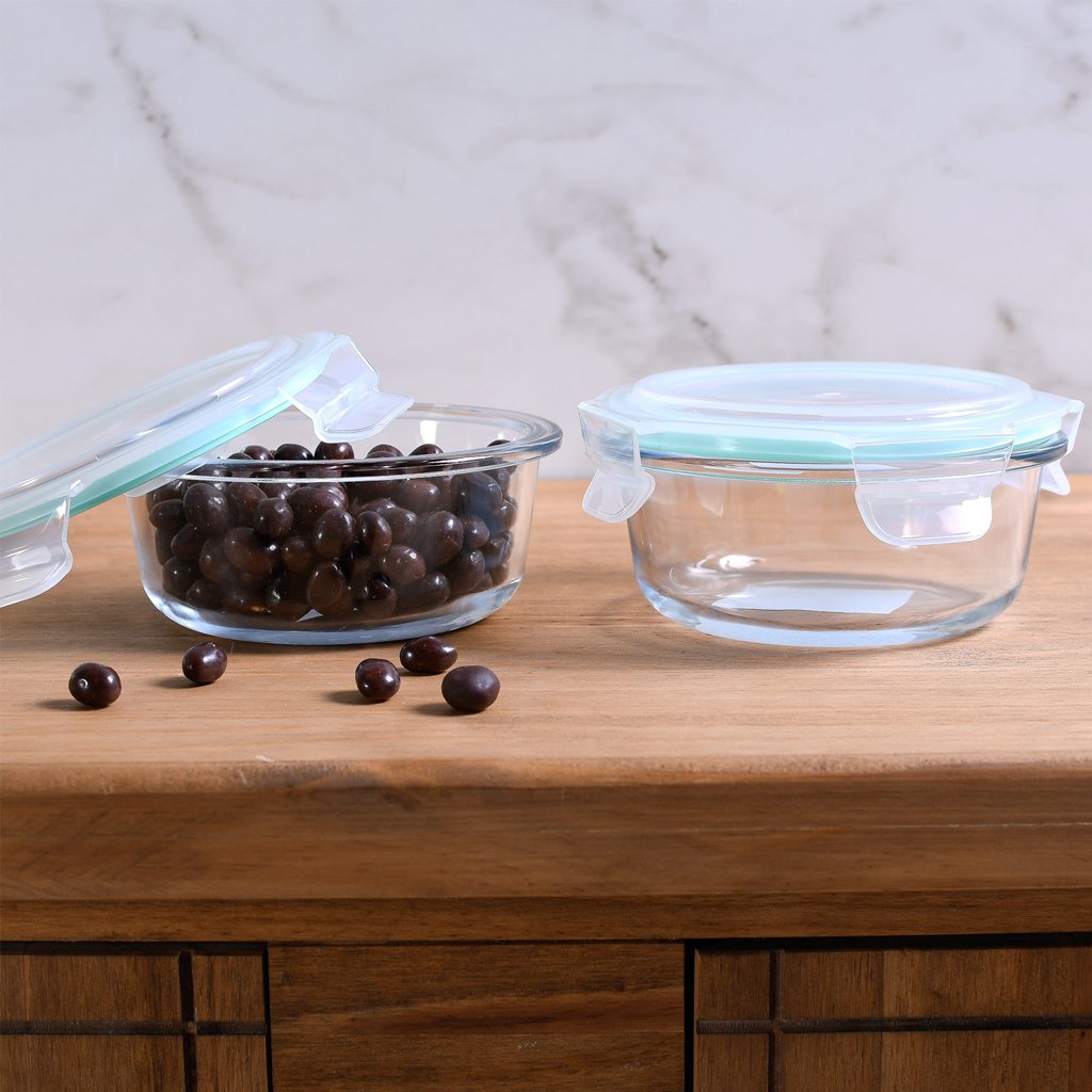 Pote de Vidro Redondo com Tampa Hermética 400ml 13x5,2