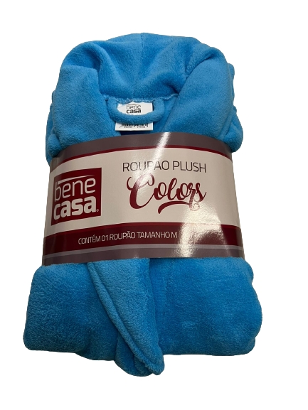 Roupão Plush Colors com Bolso Gola Xale