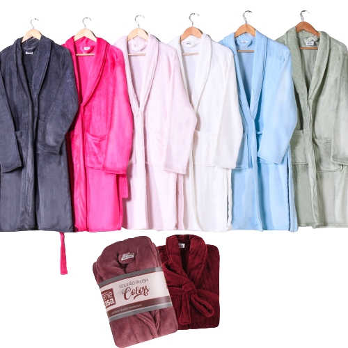 Roupão Plush Colors com Bolso Gola Xale