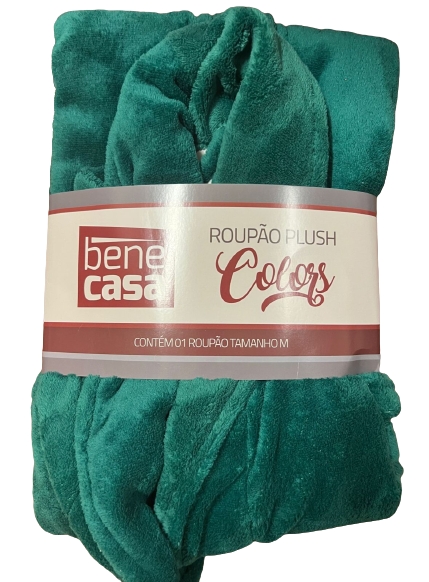 Roupão Plush Colors com Bolso Gola Xale