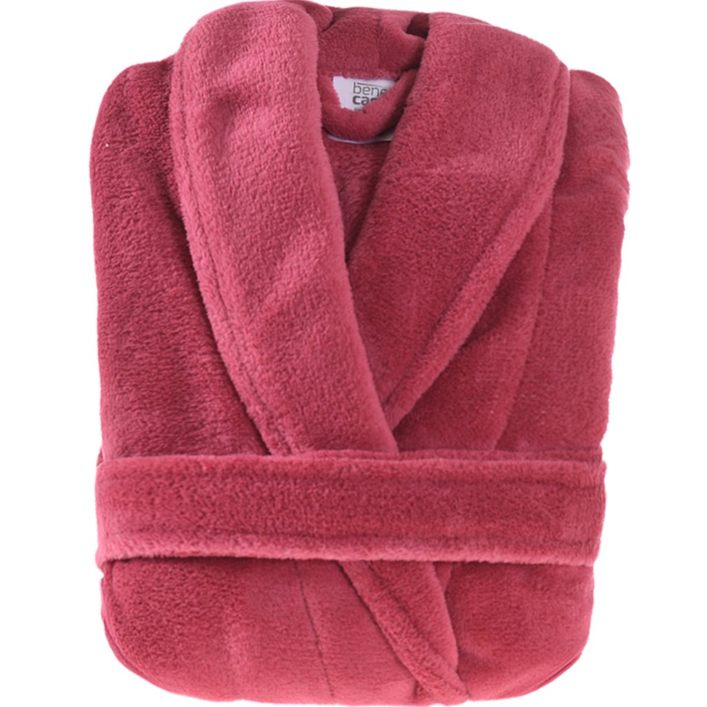 Roupão Plush Microfibra com Bolso Manga Longa Toque Macio 180g/m²