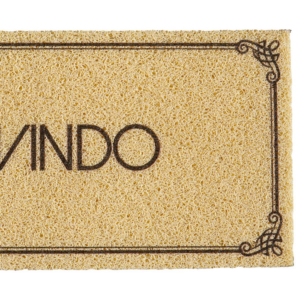 Tapete Capacho para Porta Vinil 30x70cm Bem Vindo Ornament