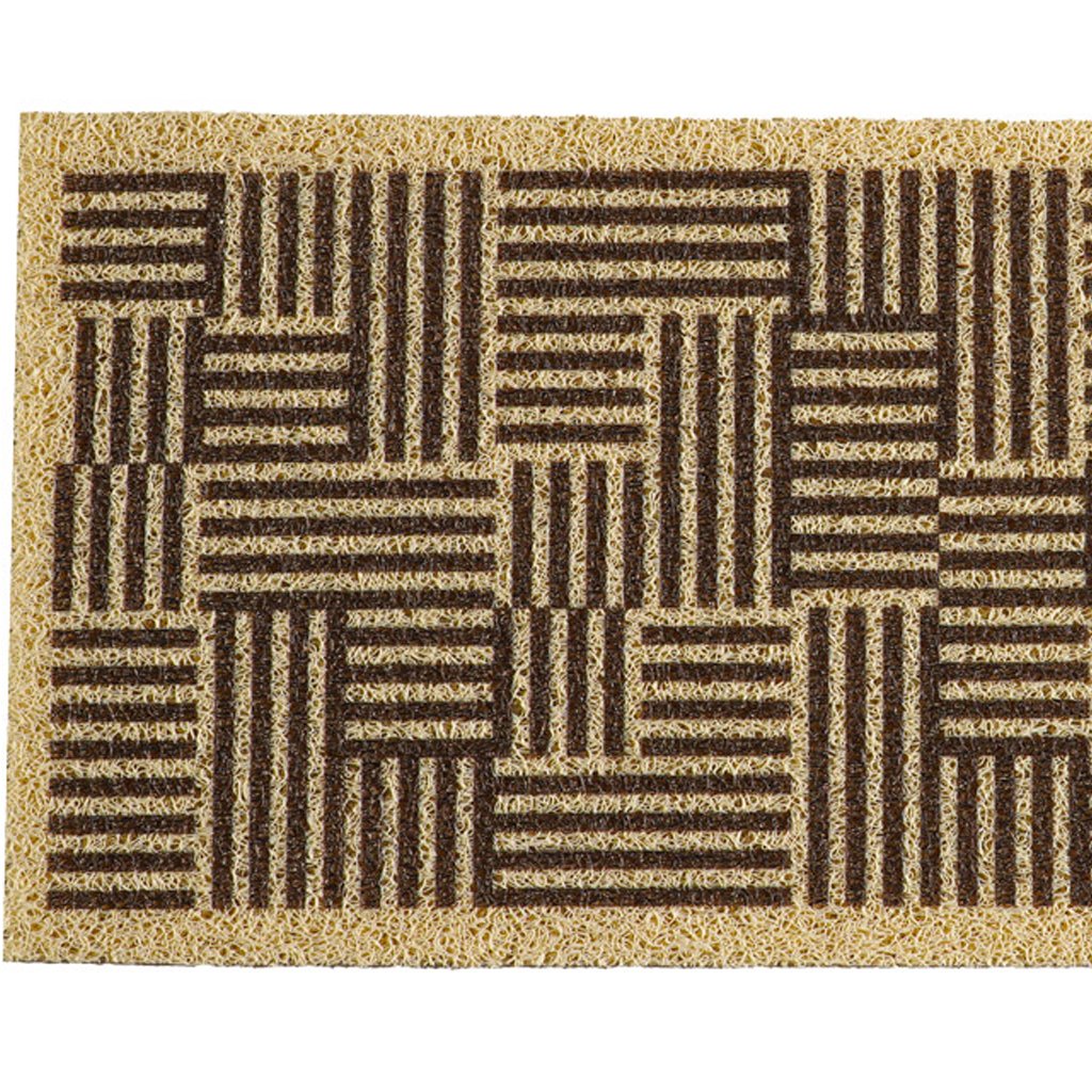 Tapete Capacho para Porta Vinil 30x70cm Ladrilhos