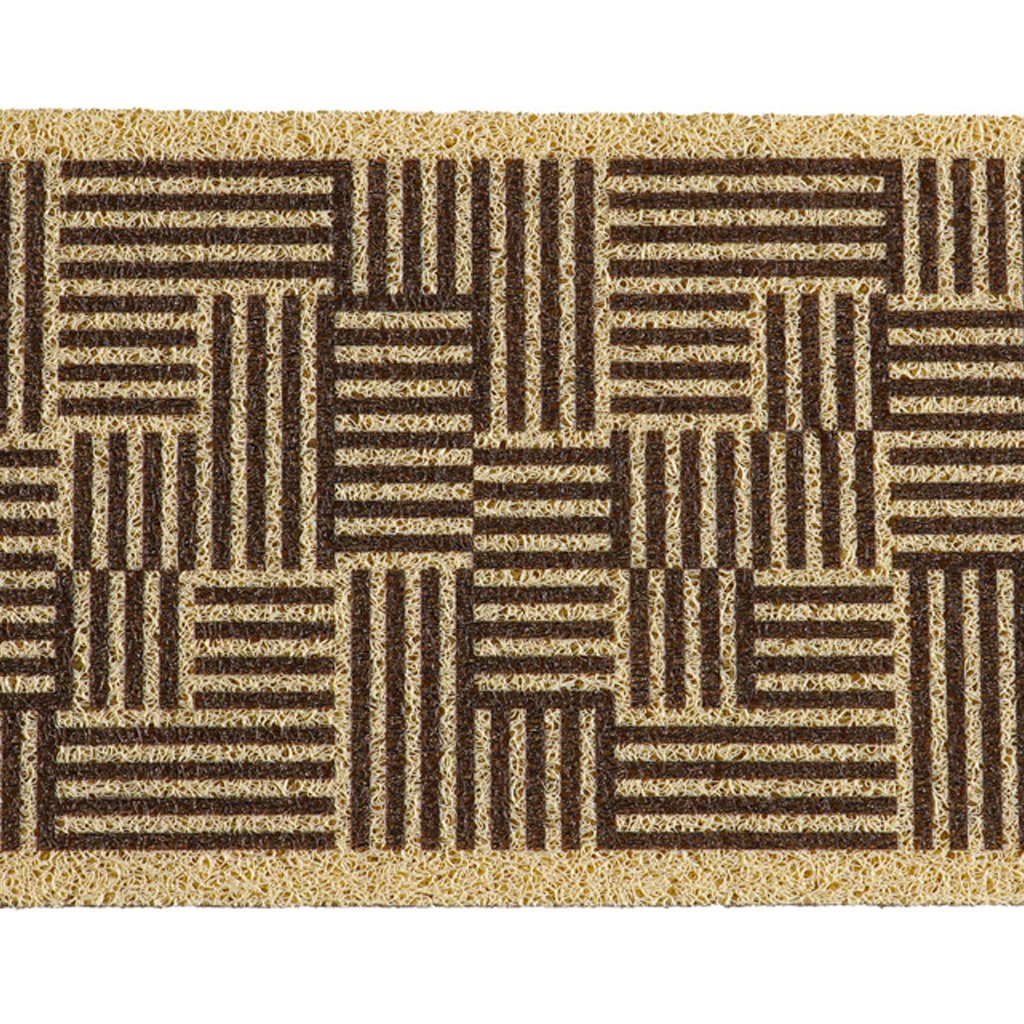 Tapete Capacho para Porta Vinil 30x70cm Ladrilhos