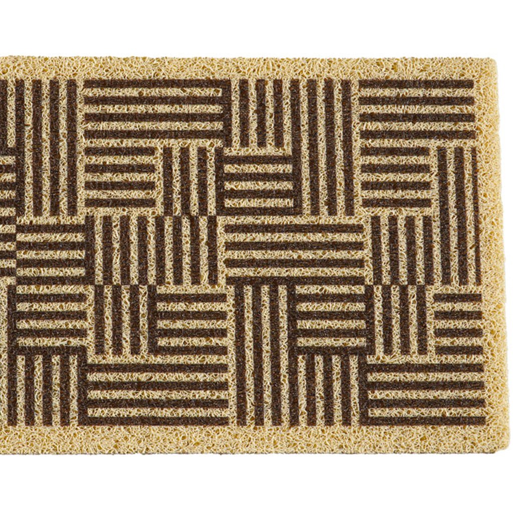 Tapete Capacho para Porta Vinil 30x70cm Ladrilhos