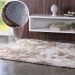 Tapete Fluffy para Sala 100% Poliester 140x200cm Beige Mescla