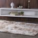 Tapete Fluffy para Sala 100% Poliester 140x200cm Beige Mescla