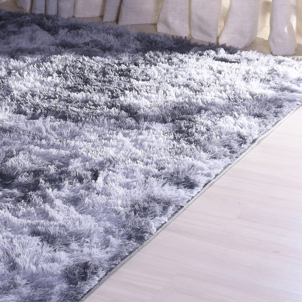 Tapete Fluffy para Sala 100% Poliester 140x200cm Cinza Mescla