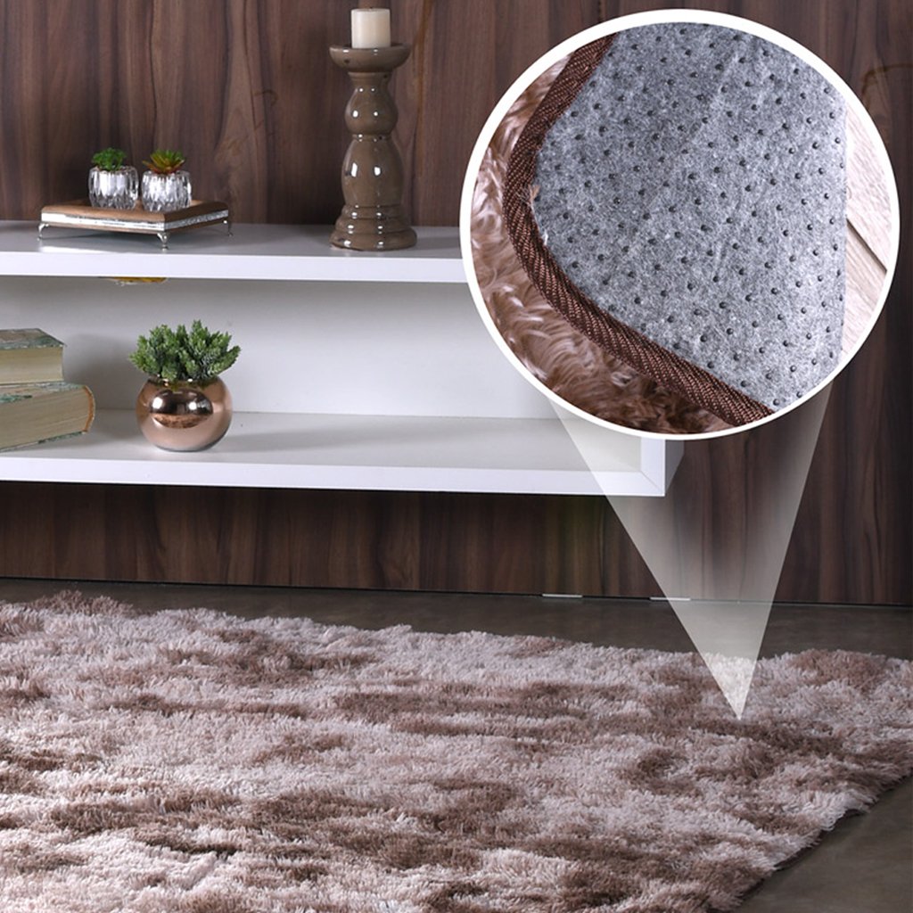 Tapete Fluffy para Sala 100% Poliester 140x200cm Taupe Mescla