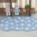 Tapete Quarto Infantil 60x100cm Azul Estrela