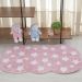 Tapete Quarto Infantil 60x100cm Rosa Estrela