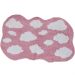 Tapete Quarto Infantil 60x100cm Rosa Nuvem